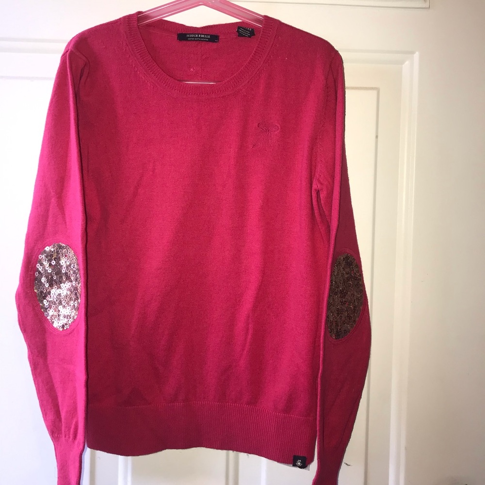 Scotch R’Belle girls fuschia sweater with sequins